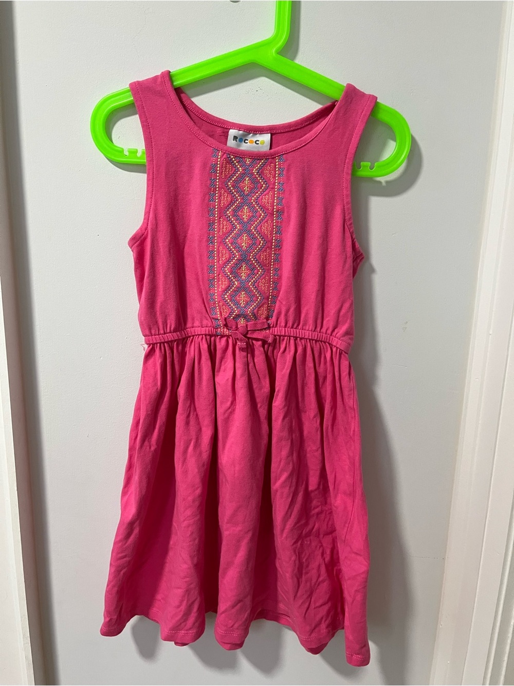 ❤️ 4 for $25 ❤️ Rococo Girls' Hot Pink Embroidered Tank Dress size 6